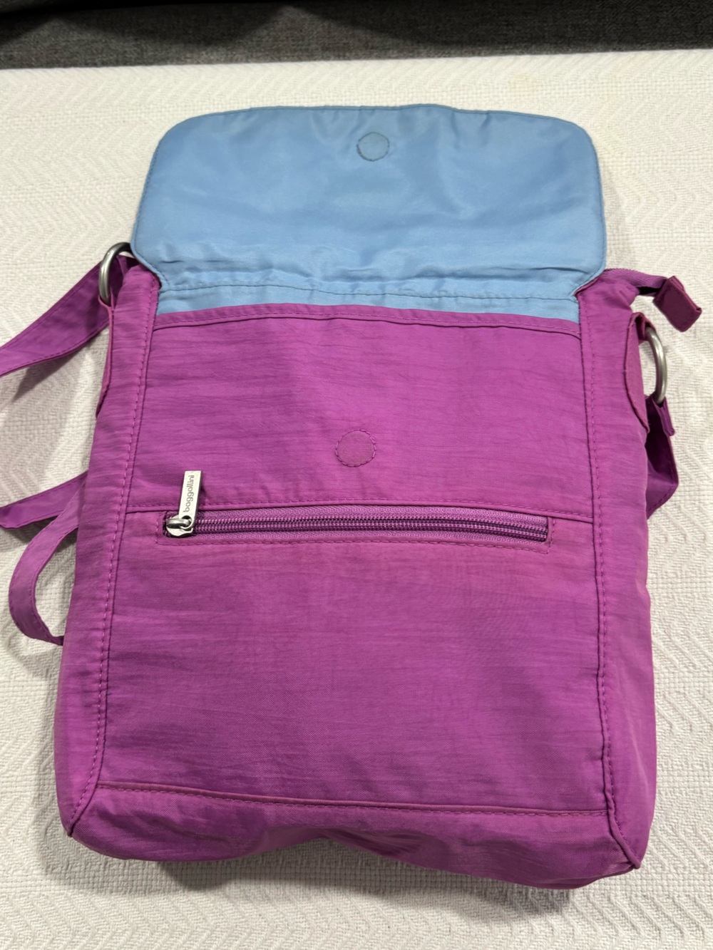 🐞Baggallini Purple Crossbody Bag with Front Zip Pocket - Picture 7 of 10